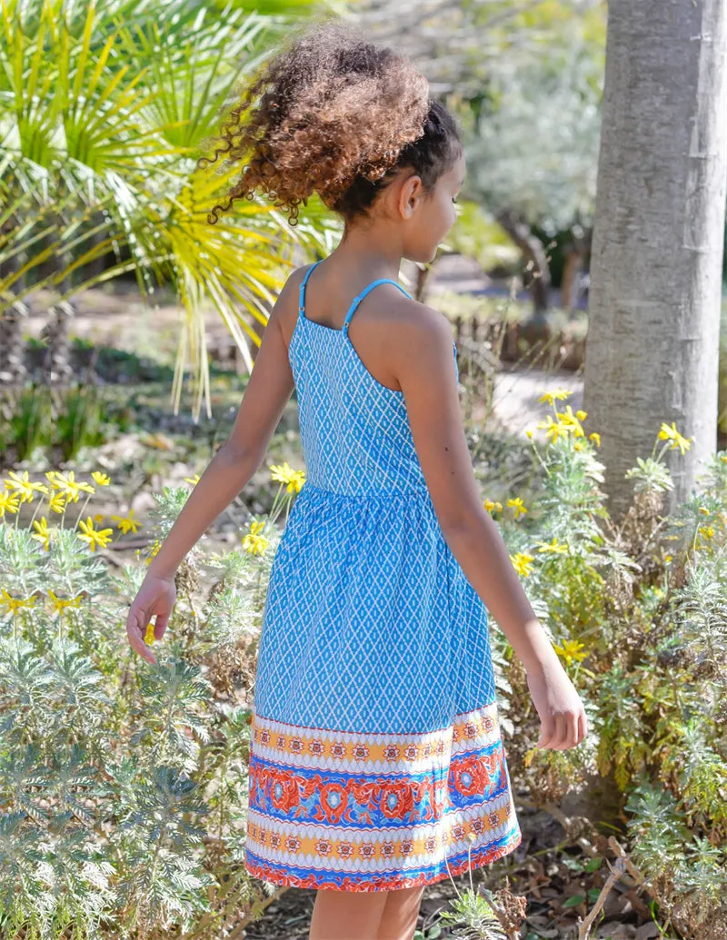 Arshiner Girls Dress Halter Neck Boho Crochet Hollow Out Sundress