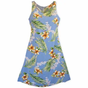 Atoll Blue Fiesta Hawaiian Dress