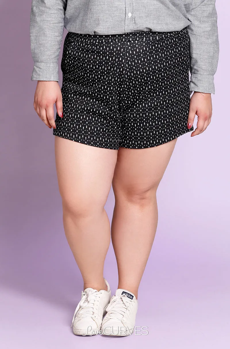 Basic Shorts with Pockets - Black Crystals - KDR