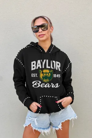 BAYLOR BEARS HERE FOR IT STUDDED DETAIL FLEECE FRONT POCKET HOODIE