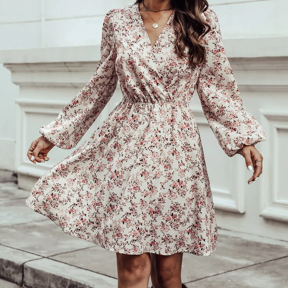 BerriesJam - Miss Chic A-Line Ditsy Floral Midi Sundress