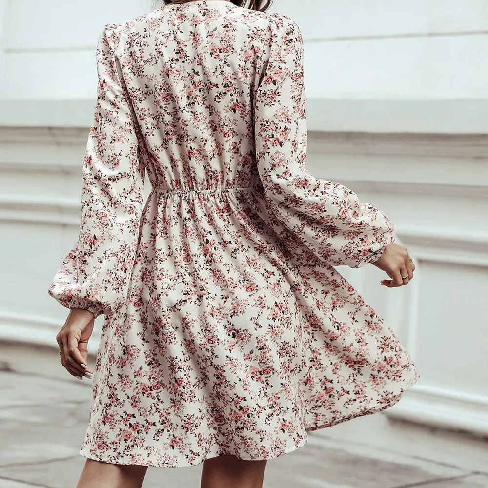 BerriesJam - Miss Chic A-Line Ditsy Floral Midi Sundress