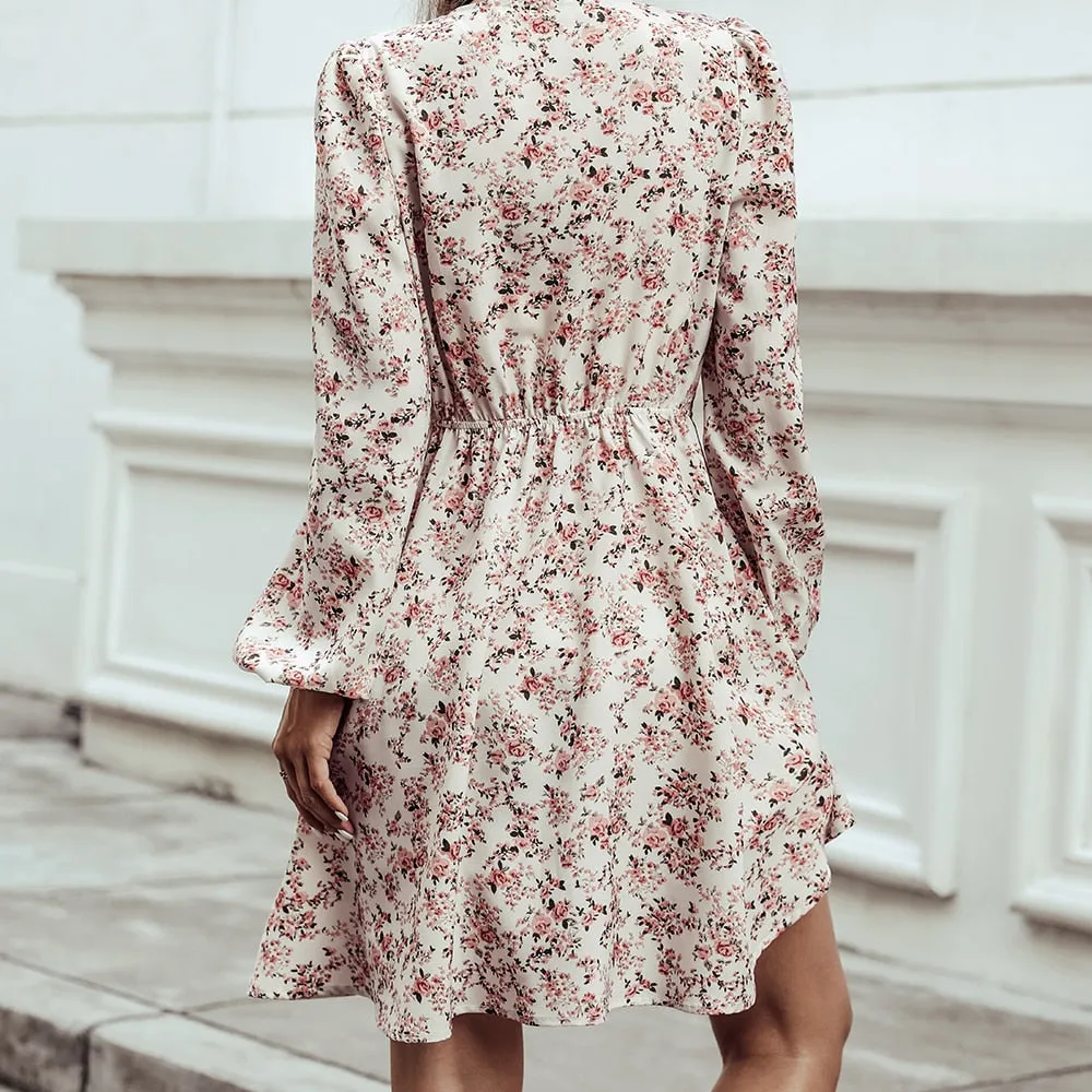 BerriesJam - Miss Chic A-Line Ditsy Floral Midi Sundress
