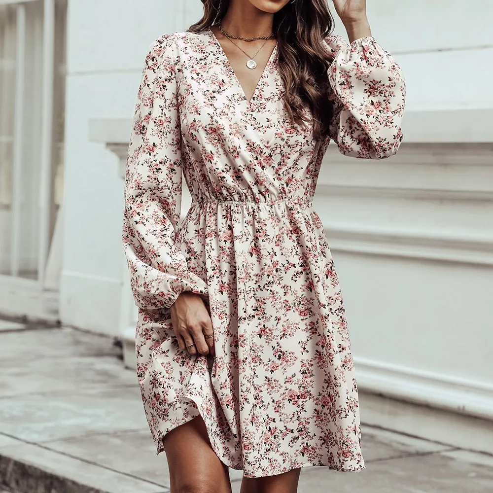 BerriesJam - Miss Chic A-Line Ditsy Floral Midi Sundress