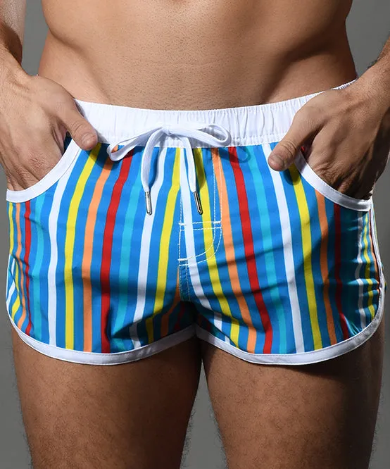 California Stripe Swim Shorts