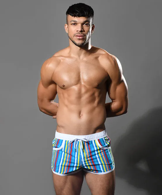 California Stripe Swim Shorts