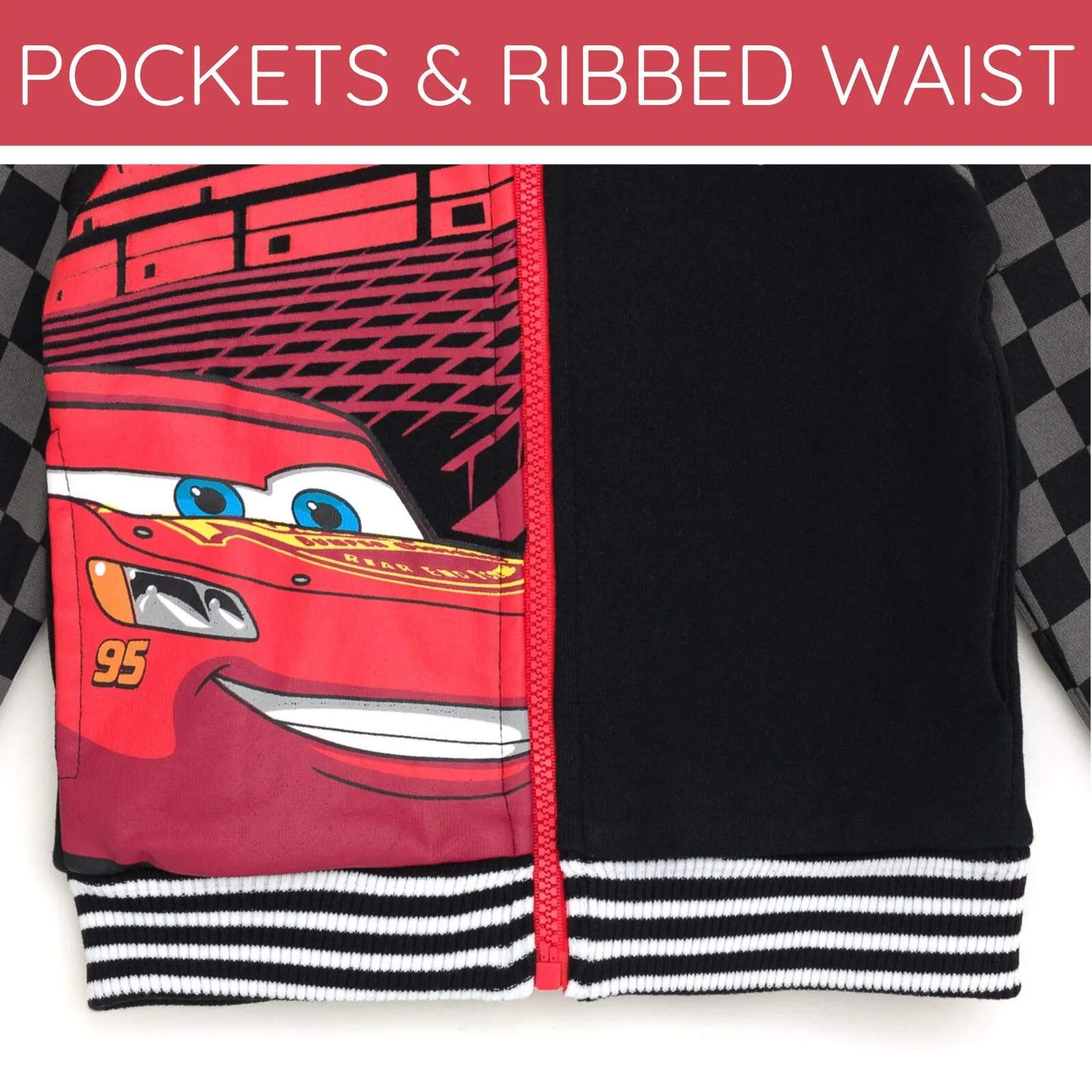 Cars Lightning McQueen Fleece Zip Up Hoodie