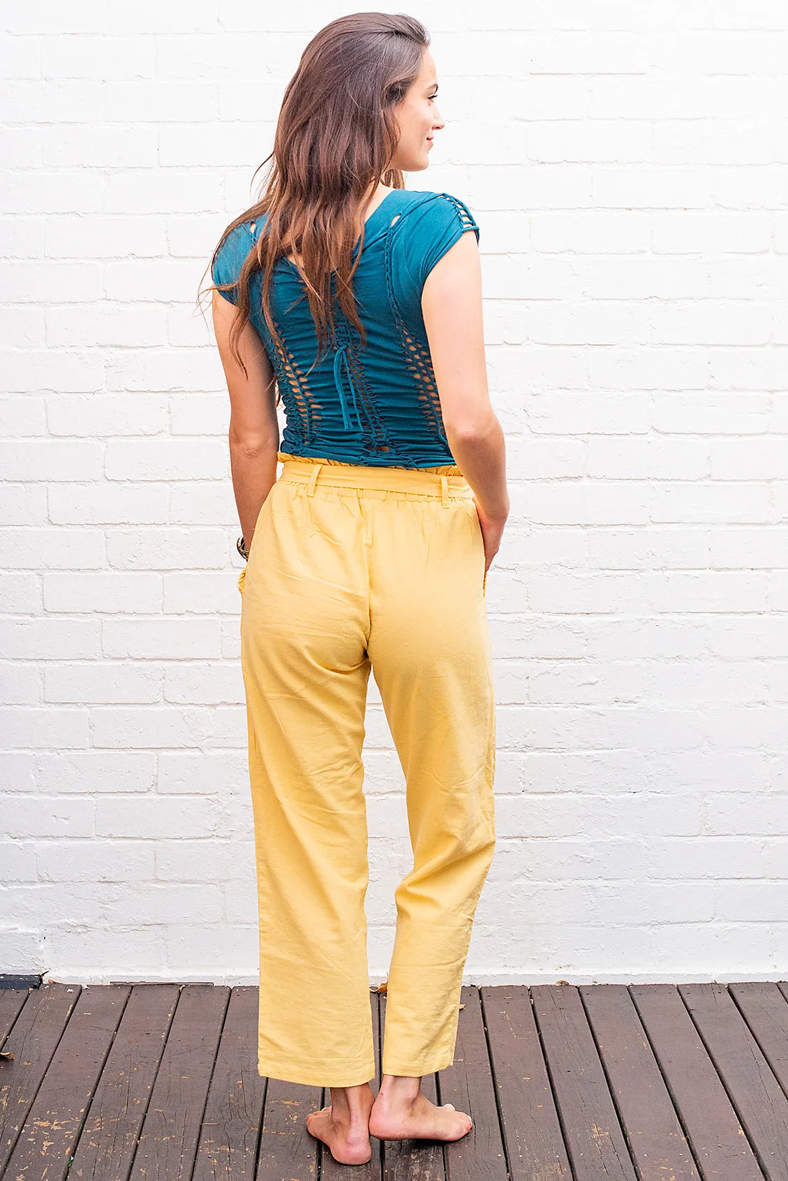 Cotton Tie Up Pants in Multiple Colours