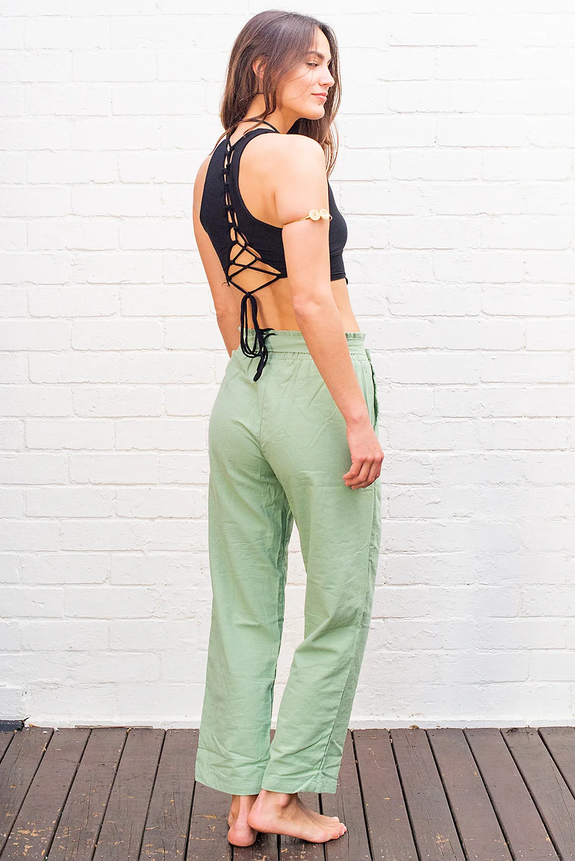 Cotton Tie Up Pants in Multiple Colours