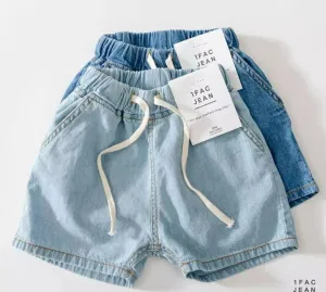 Drawstring Denim Shorts - 2 Washes