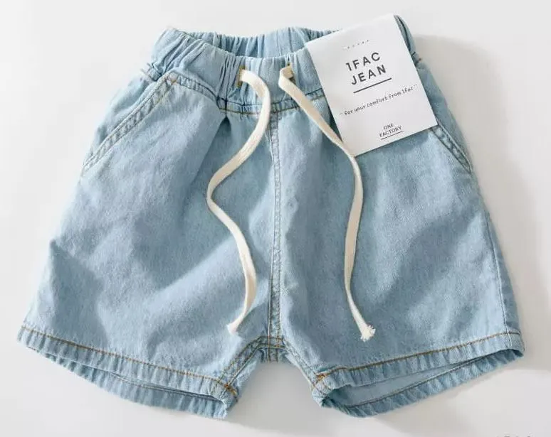 Drawstring Denim Shorts - 2 Washes