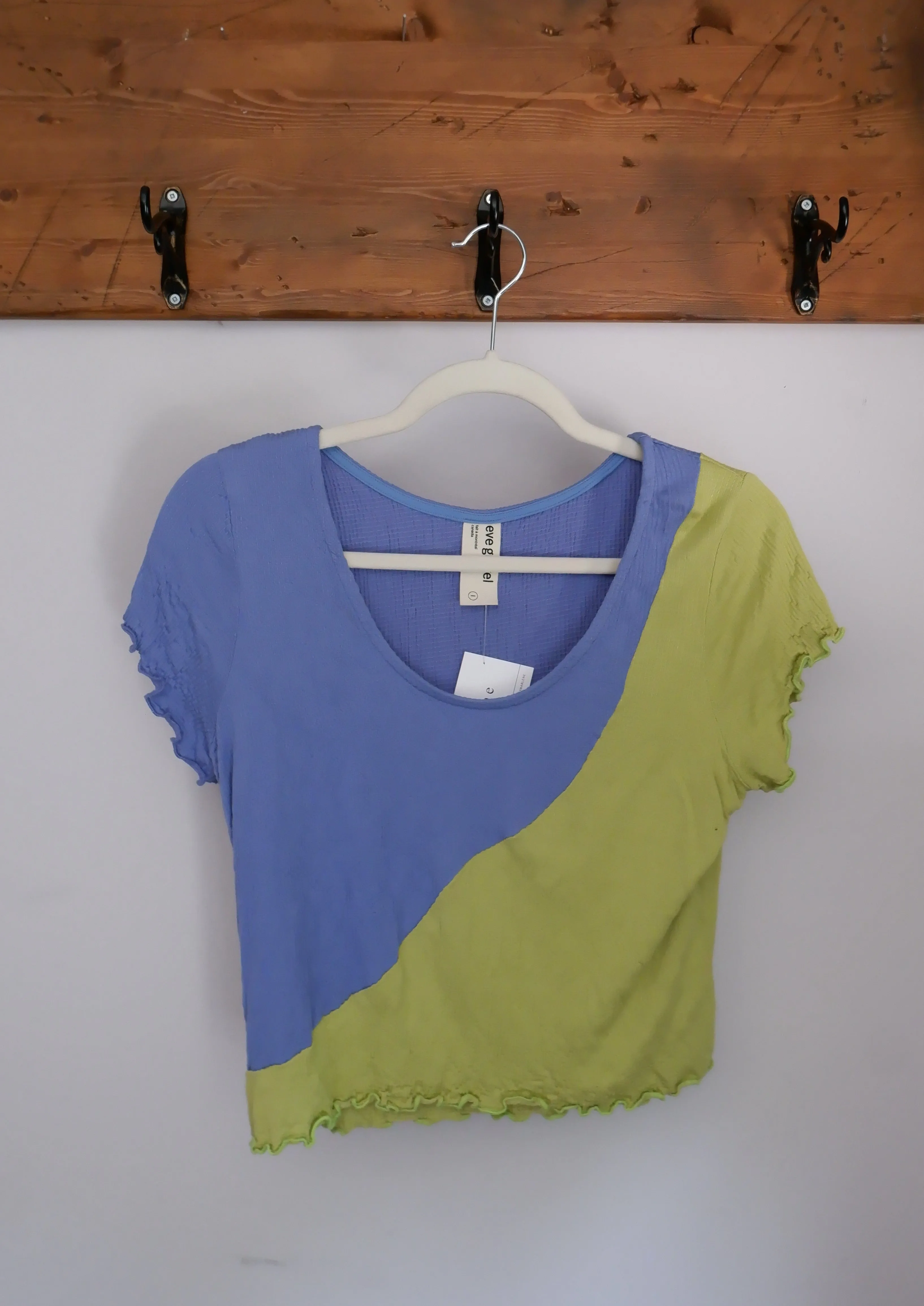 Eve Gravel Arès Top in Periwinkle/Lime - L/XL