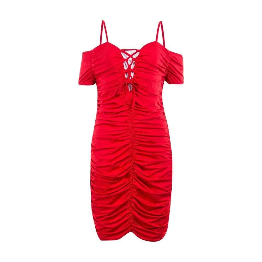 FashionSierra - Women Ladies Bandage Bodycon Short Mini Dress Off Shoulder Evening Party Clubwear Summer Dress Sundress