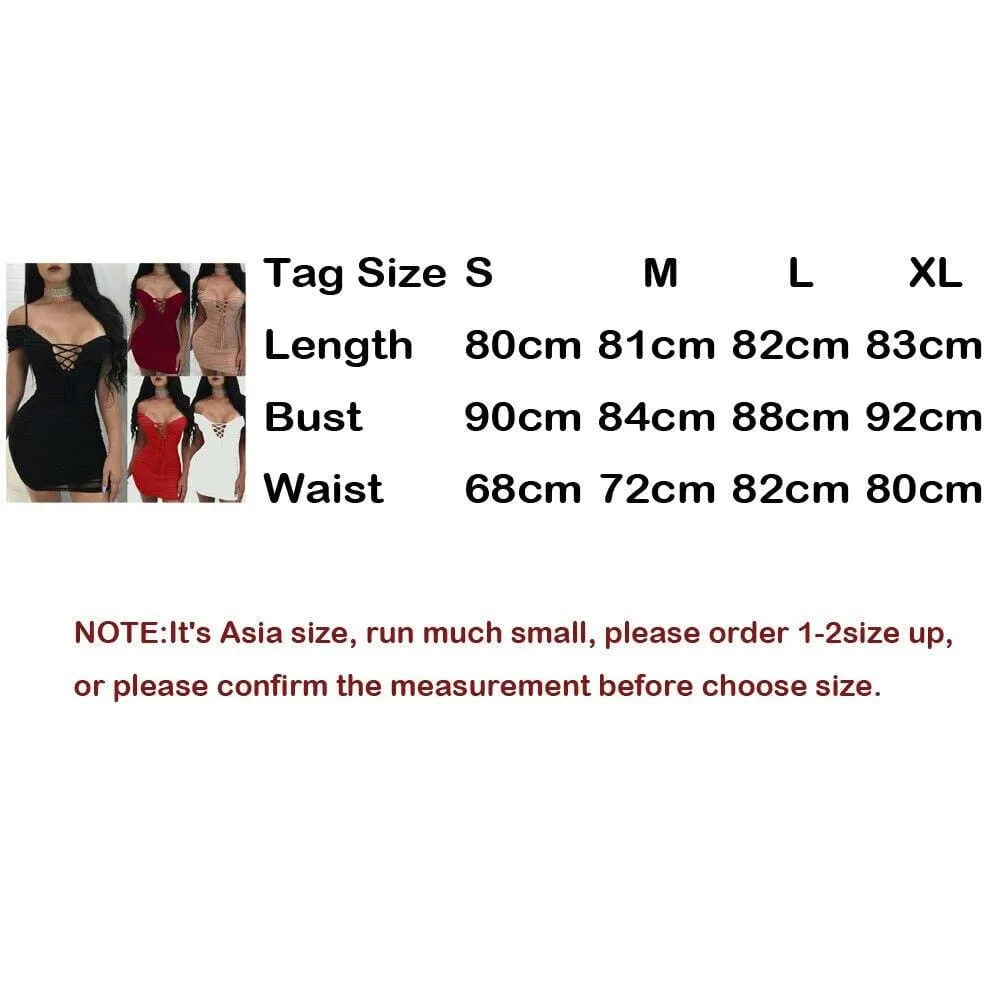 FashionSierra - Women Ladies Bandage Bodycon Short Mini Dress Off Shoulder Evening Party Clubwear Summer Dress Sundress