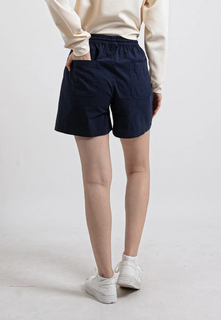 Forest Ladies Casual Cotton Short Pants Women Plain Drawstring Shorts  | Seluar Pendek Perempuan - 865108