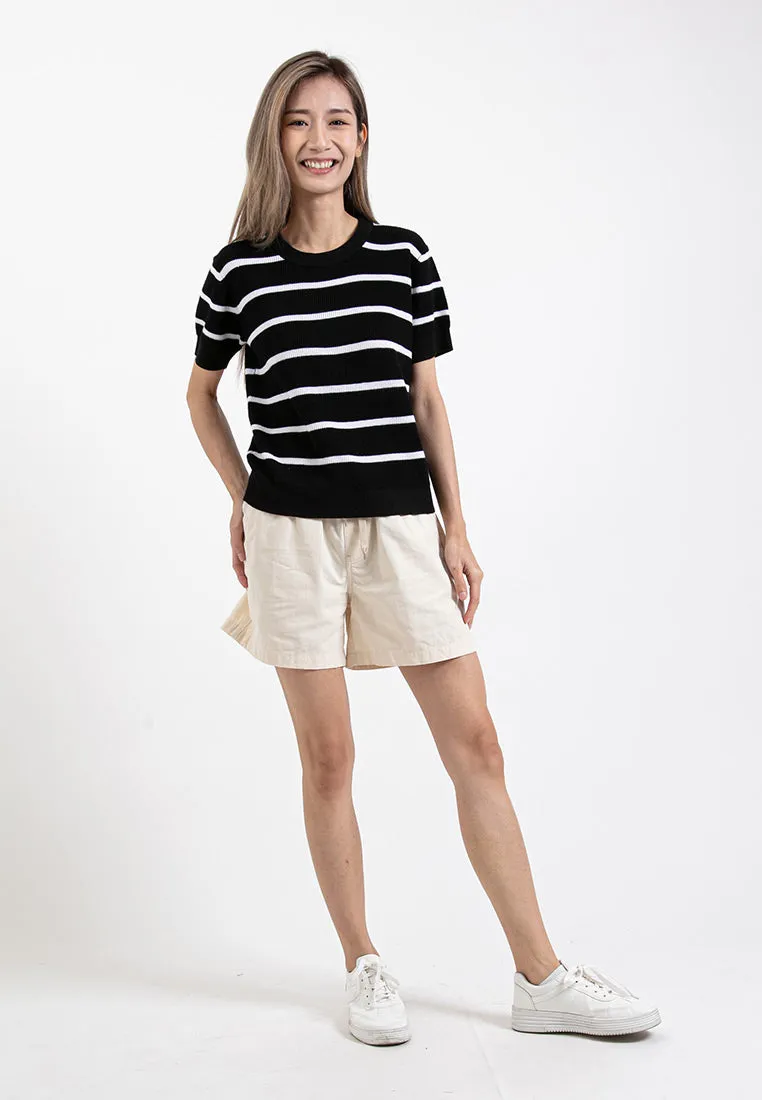 Forest Ladies Casual Cotton Short Pants Women Plain Drawstring Shorts  | Seluar Pendek Perempuan - 865108