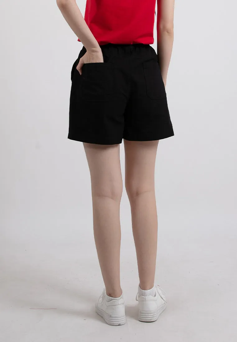 Forest Ladies Casual Cotton Short Pants Women Plain Drawstring Shorts  | Seluar Pendek Perempuan - 865108