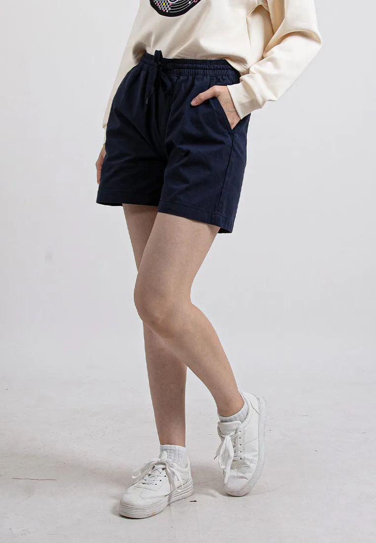 Forest Ladies Casual Cotton Short Pants Women Plain Drawstring Shorts  | Seluar Pendek Perempuan - 865108