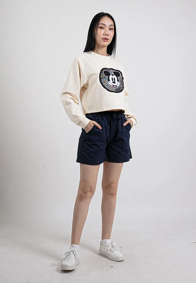Forest Ladies Casual Cotton Short Pants Women Plain Drawstring Shorts  | Seluar Pendek Perempuan - 865108
