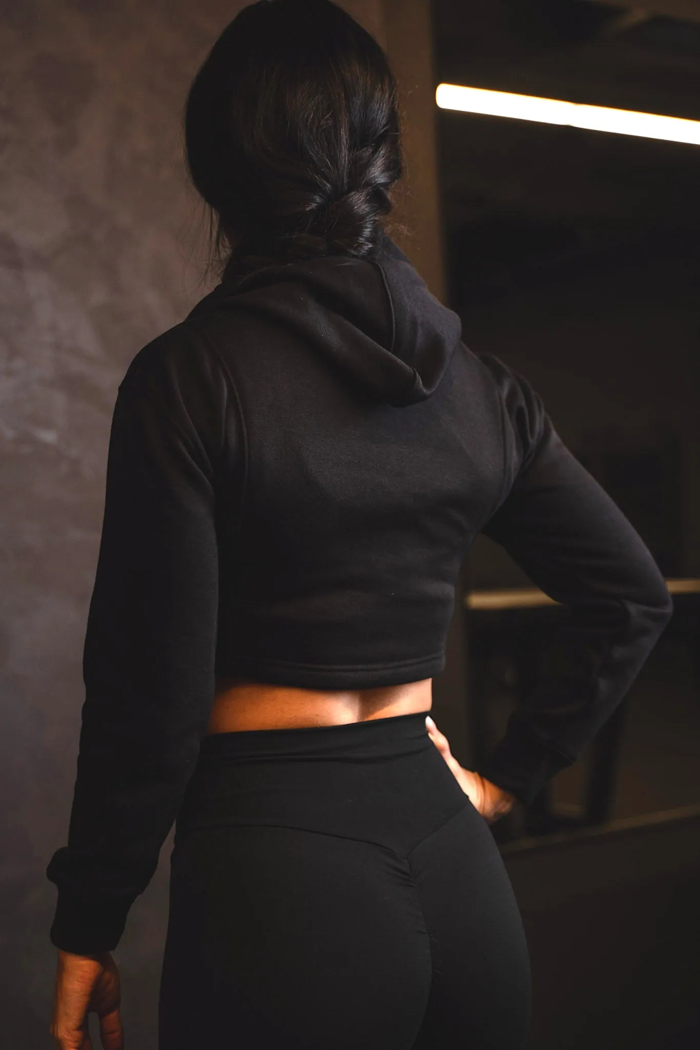 Give Everything Crop Hoodie (Black)