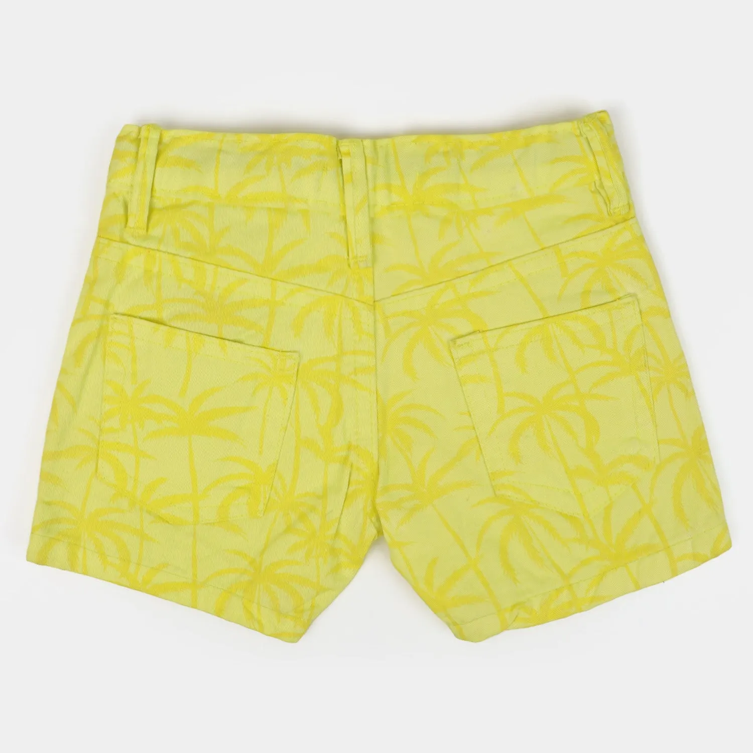 Infant Boys Cotton Short Palm Trees | Yellow
