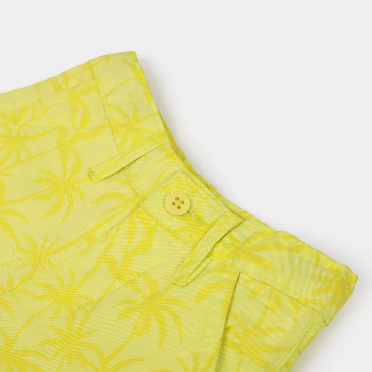 Infant Boys Cotton Short Palm Trees | Yellow