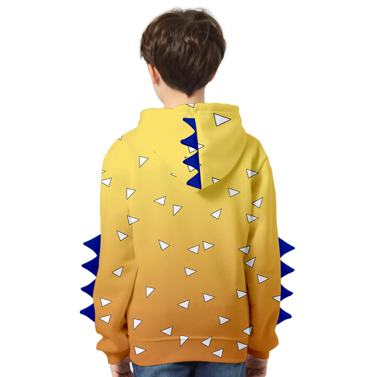Kids Dinosaur Hoodie and Pants Demon Tanjiro Zenitsu Nezuko Shinobu Giyu Cosplay Suits