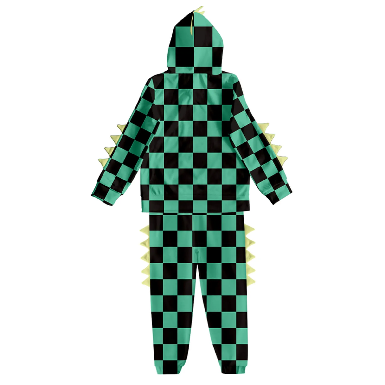 Kids Dinosaur Hoodie and Pants Demon Tanjiro Zenitsu Nezuko Shinobu Giyu Cosplay Suits