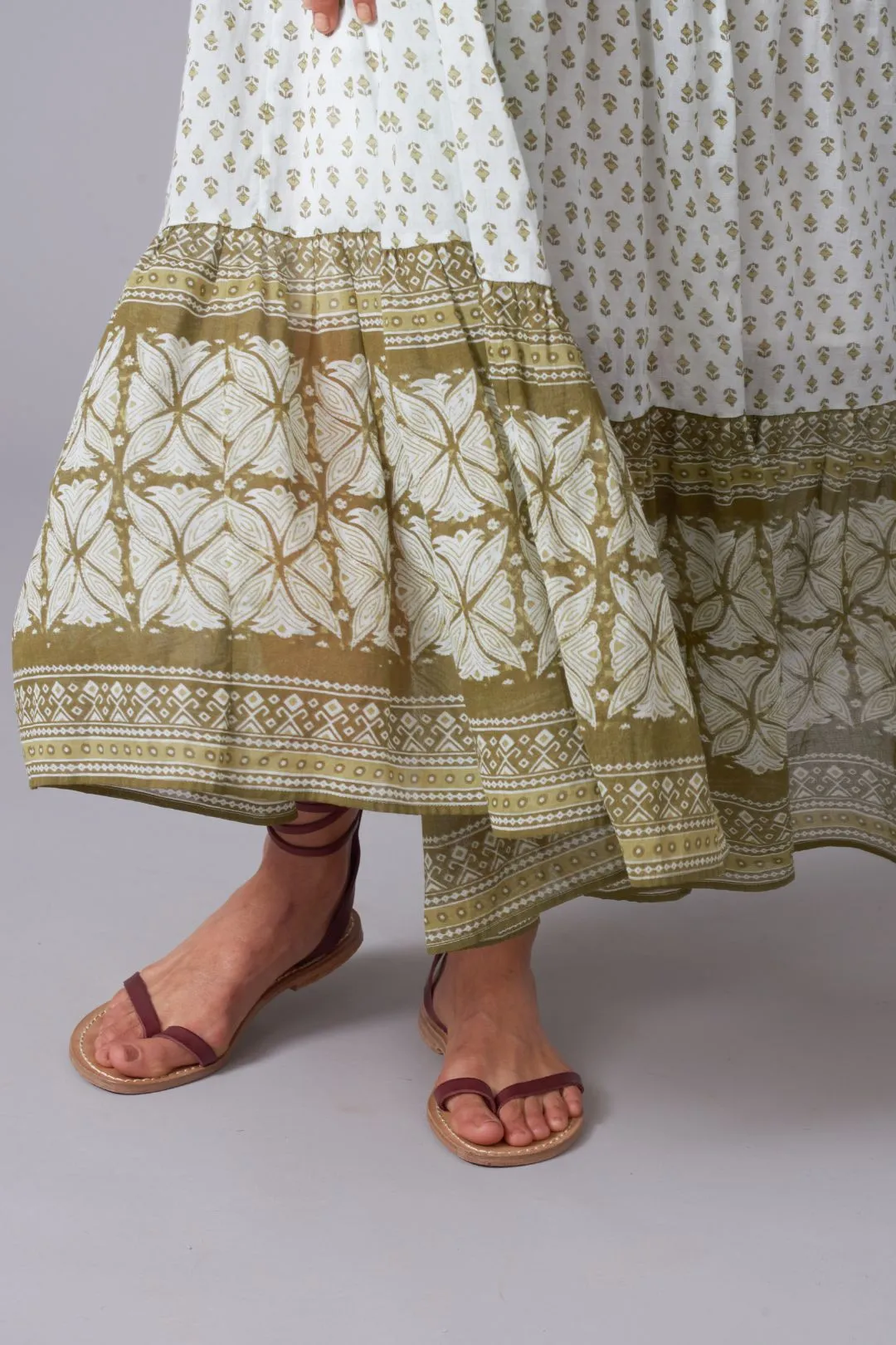Laya Block Printtiered  Sundress