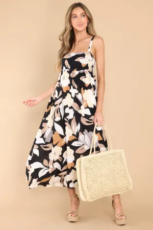 Love You Still Black Multi Print Maxi Dress