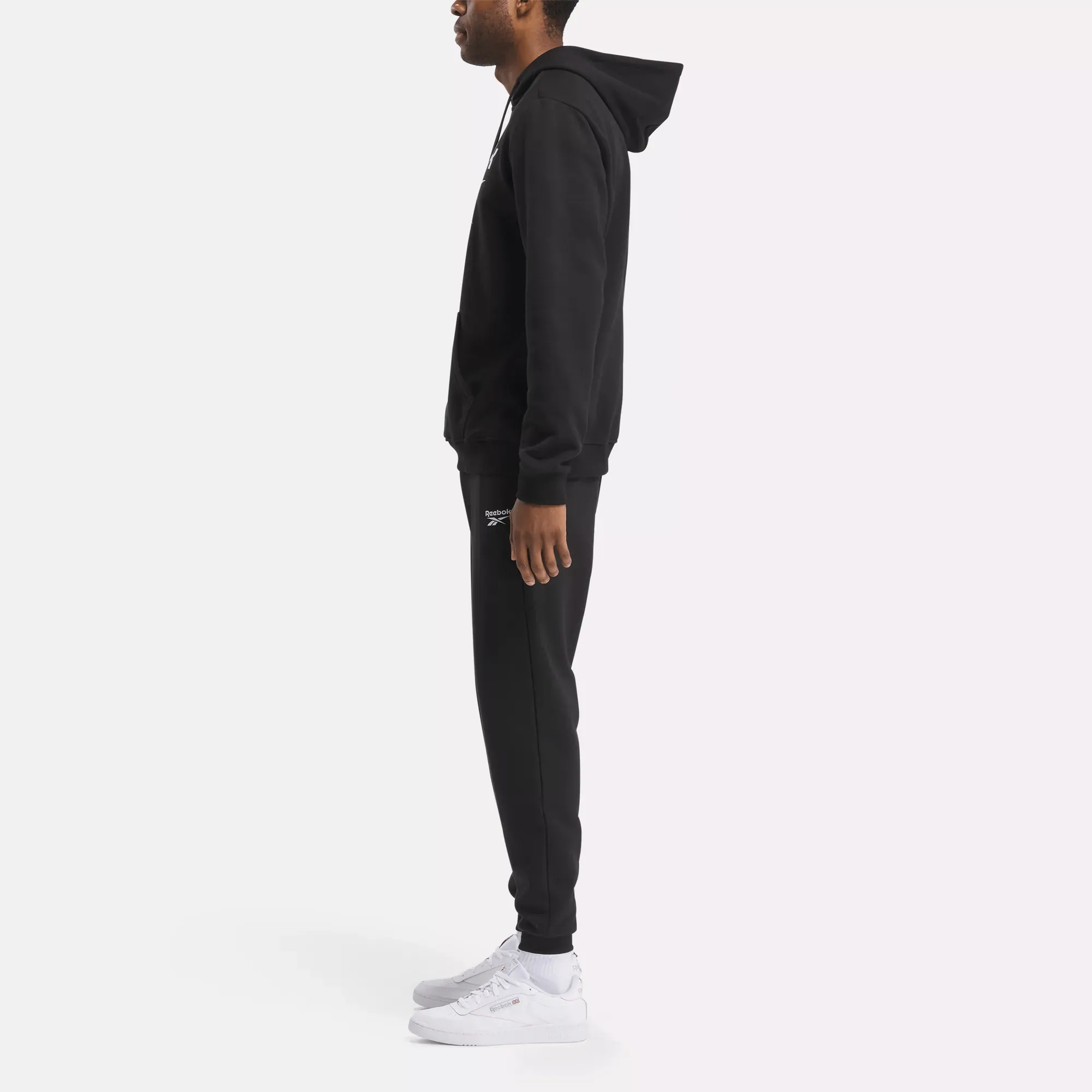 Men's Reebok Identity Fleece Stacked Logo Pullover Hoodie