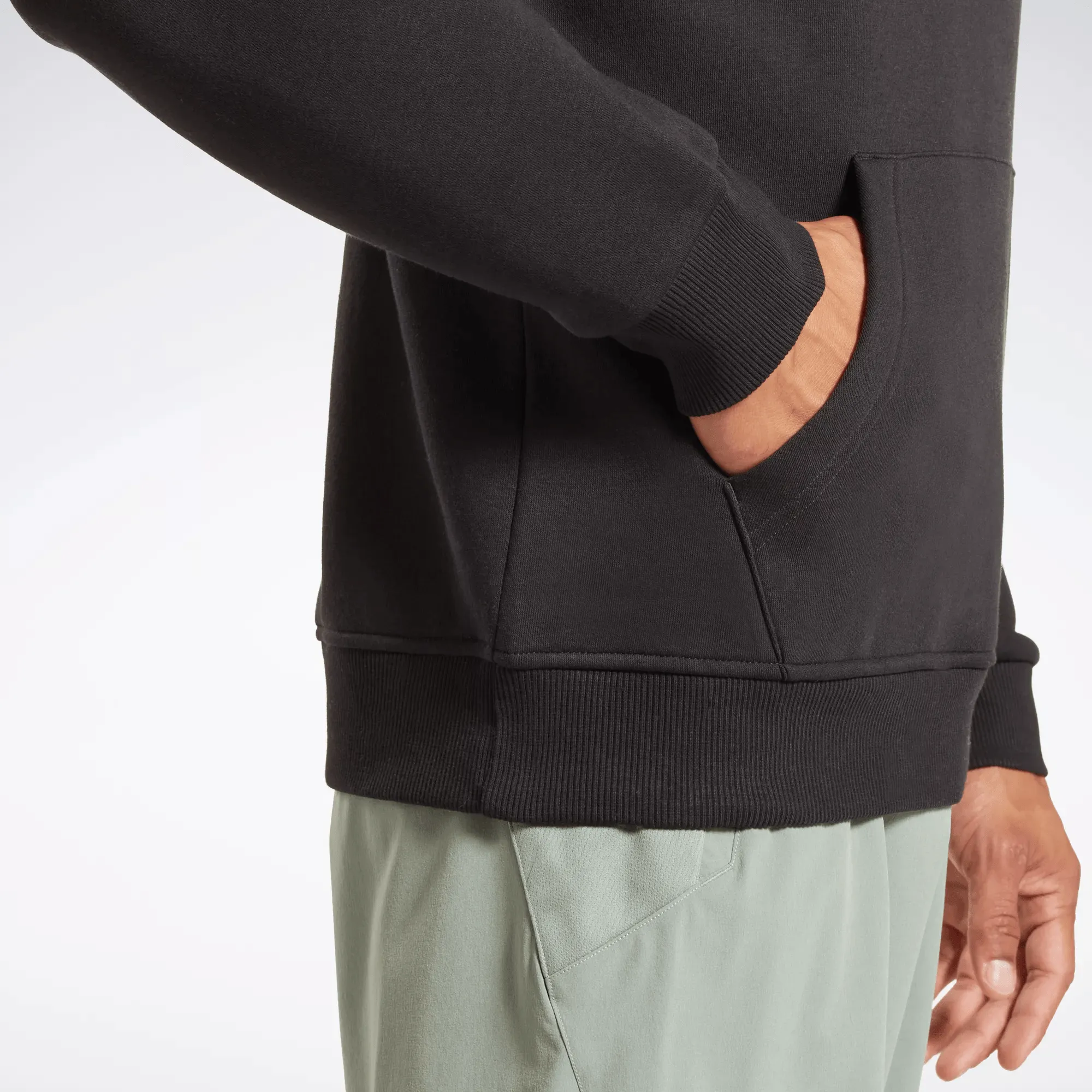 Men's Reebok Identity Fleece Stacked Logo Pullover Hoodie