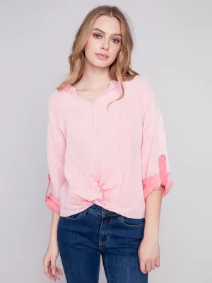Mineral Wash Cotton Twist Top