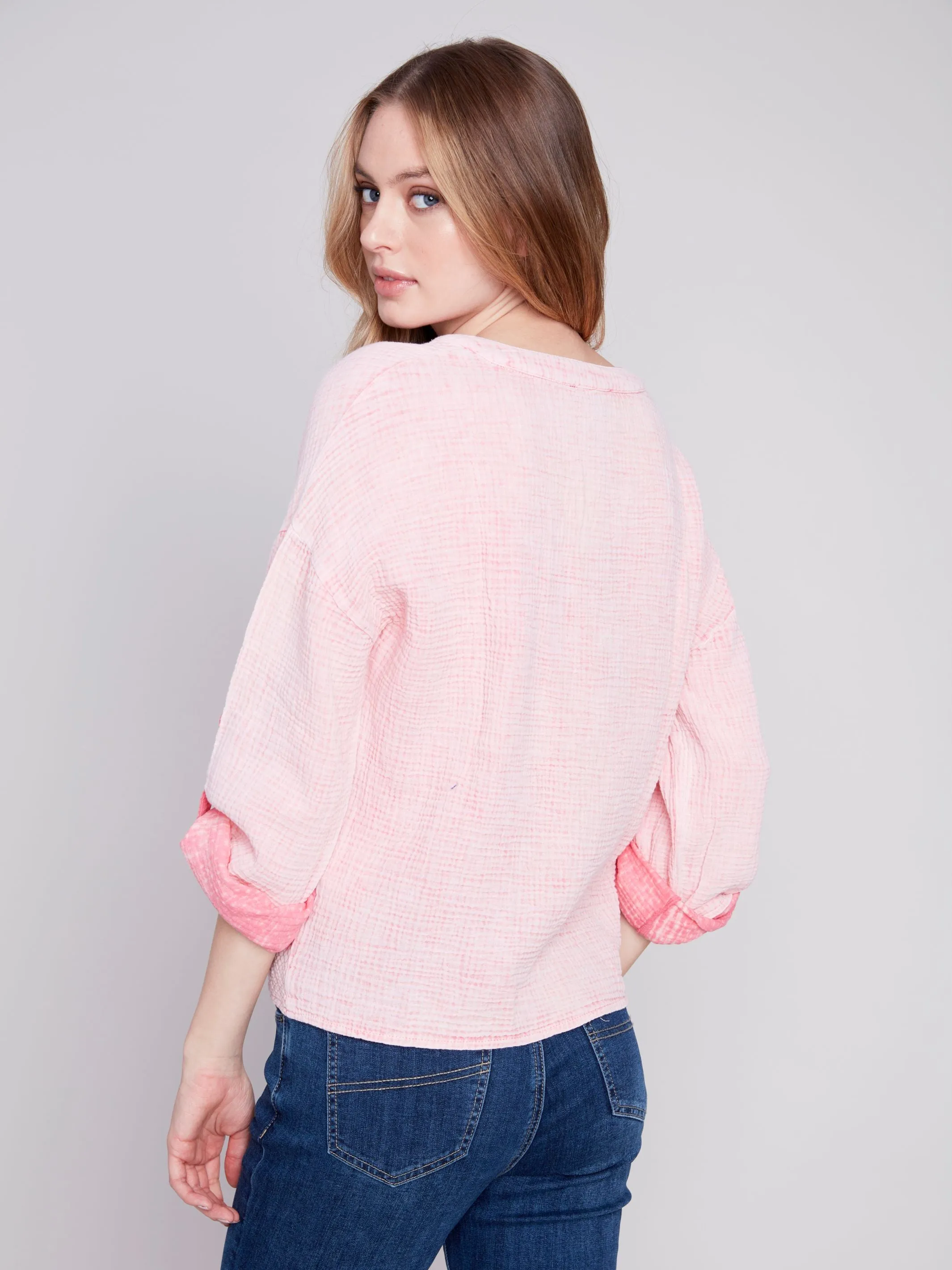 Mineral Wash Cotton Twist Top