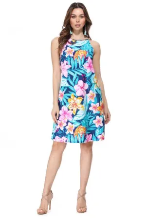 Olivia Halter Dress Navy Floral