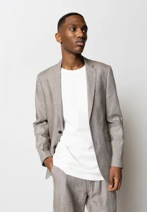 Roman linen blazer - Khaki Melange