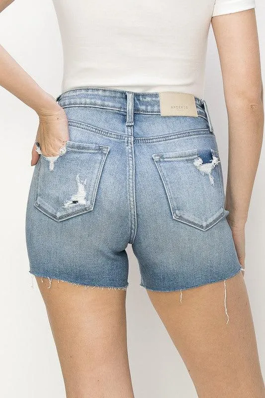 Star Rhinestone High Rise Shorts