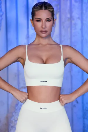 Strappy Sports Bra in White
