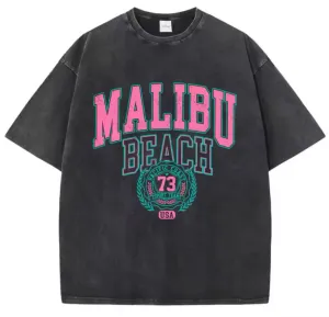 Street Women Cotton Washed T-Shirt – Malibu Beach Edition