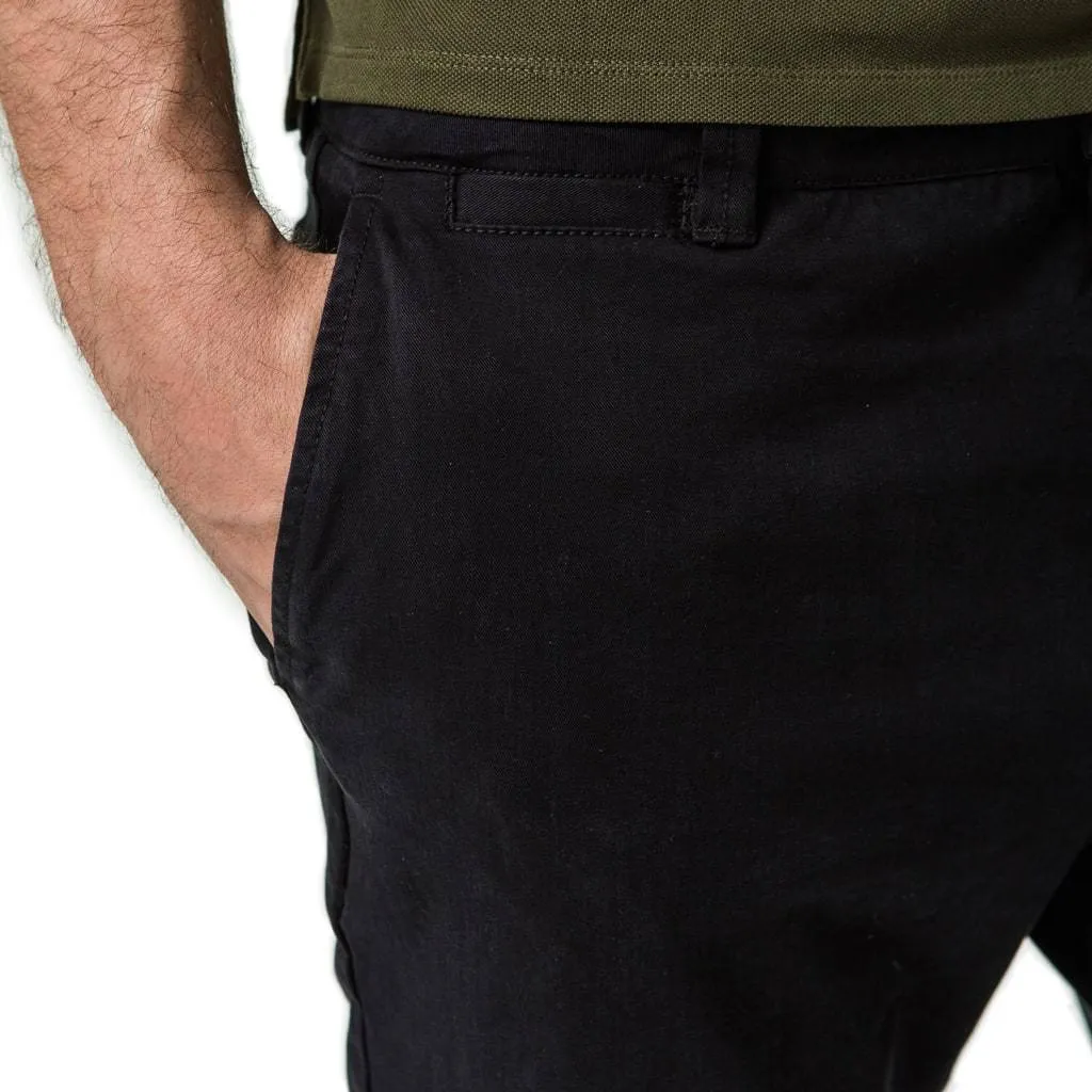 Trigger Stovepipe Chino Pants - Black