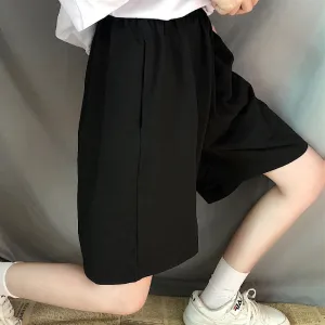 Women Fashion Elastic Waists Short Pants