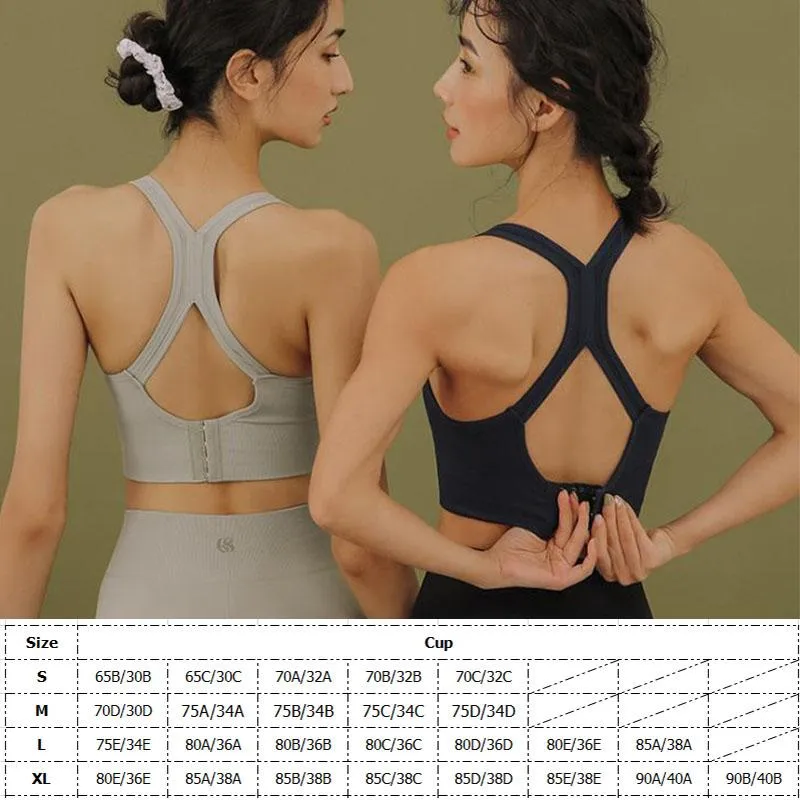Women Sports Push Up Seamless Bra Yoga Workout Tank Top