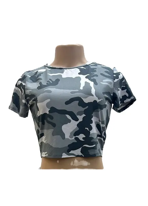 Women's Casual Animal Print Crop Top