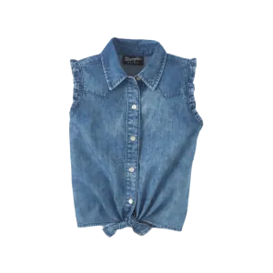 Wrangler Kid's Ruffled Tie Denim Tank Top Shirt