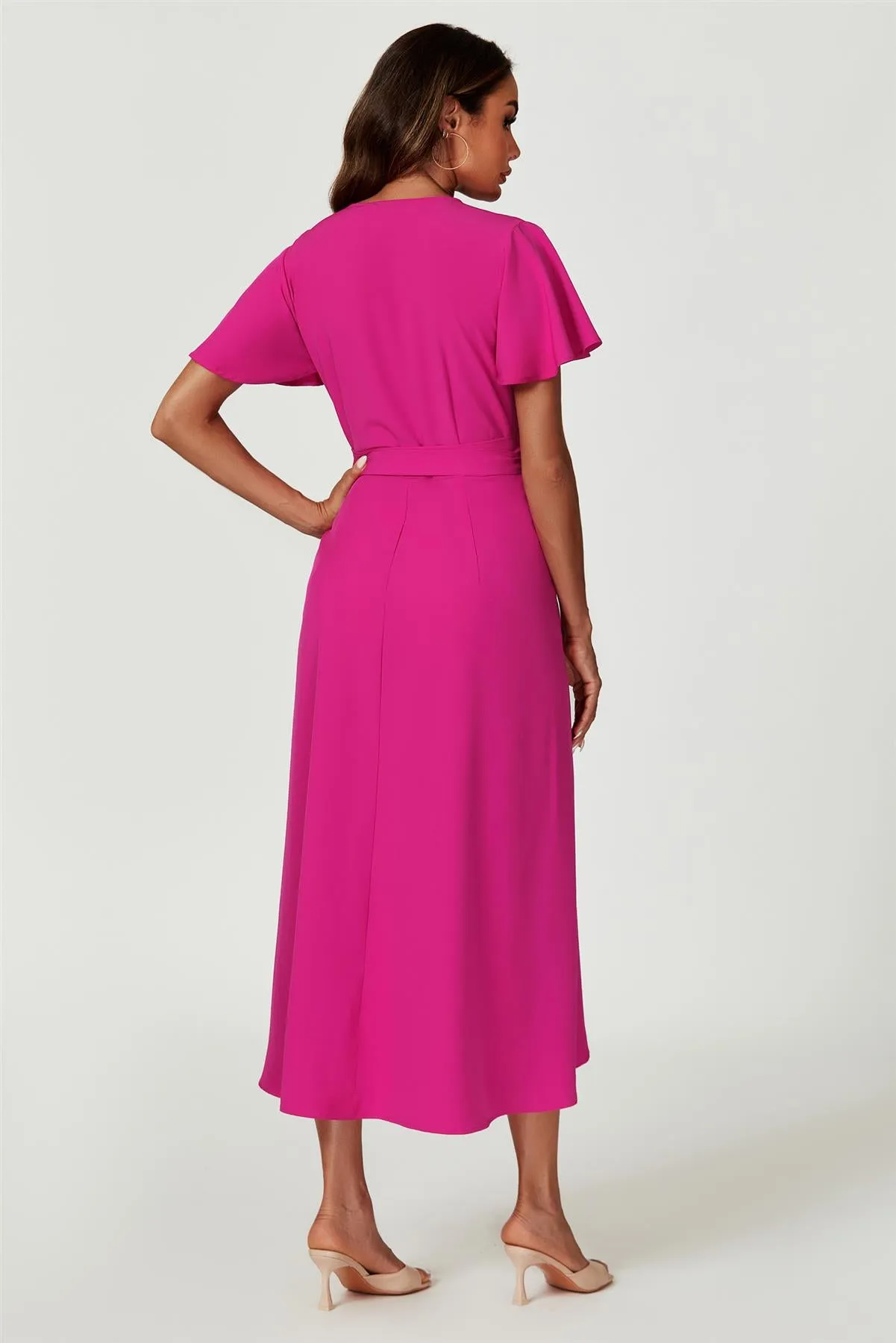 Wrap Dress In Magenta